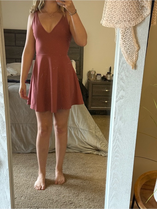 SHEIN Dresses & Skirts - SHEIN Mauve Crisscross Backless Skater Dress